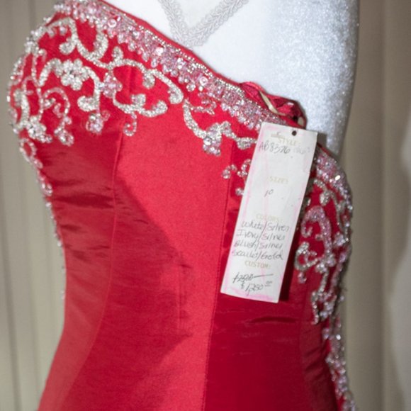 Kay's Bridal, Red Ballgown Dress - Picture 3 of 5